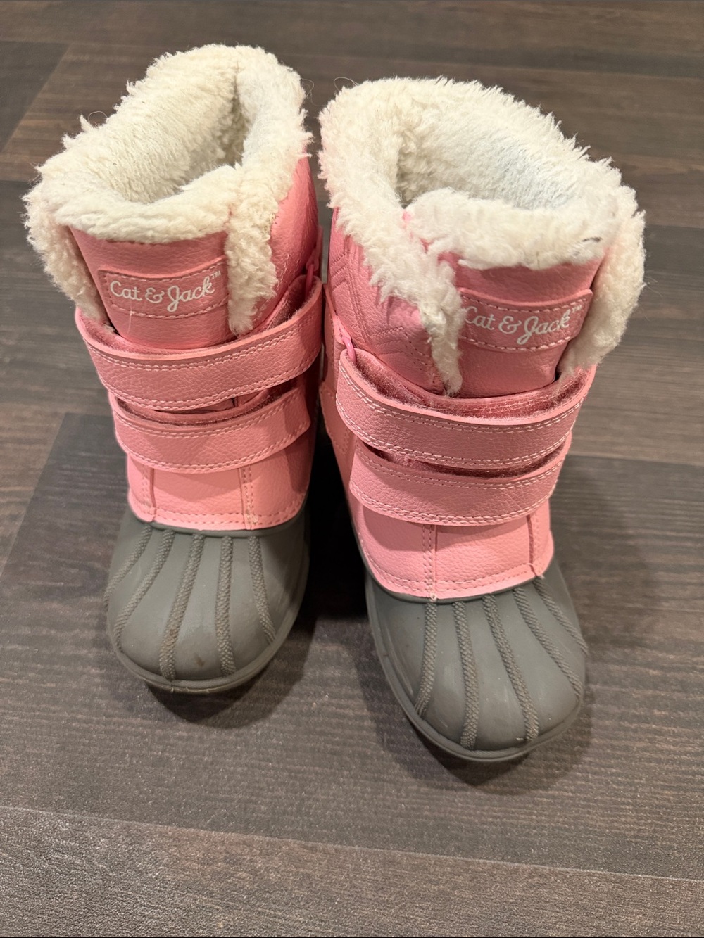 Cat & Jack Pink Faux-Sherpa Lined Snow Boots